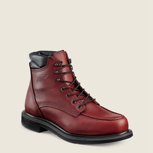 Red Wing Iş Botu Erkek - Supersole® - 6-Inch Soft Toe - Bordo - 35QOKUDJN